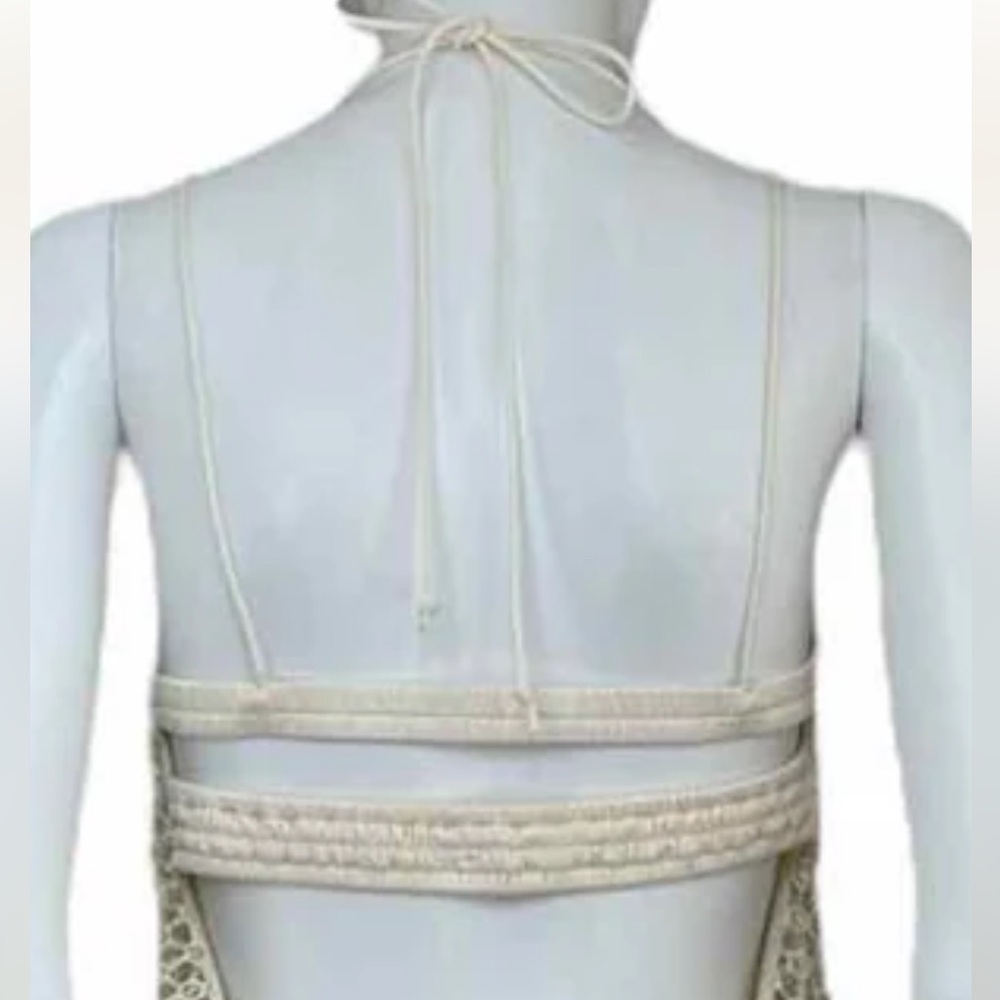 Free People Intimately Crochet Embellished Body Suit Dress Size Small - Picture 4 of 12